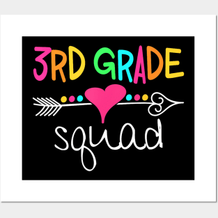 3Rd Grade Squad Third Teacher Student Team Back To School Posters and Art